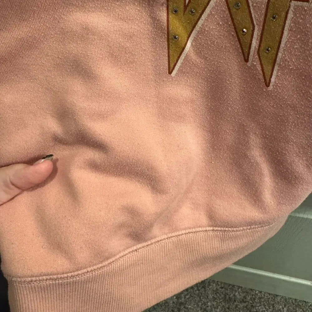Blush Pink Def Leopard Crewneck Pull Over Size 3X - Picture 4 of 9